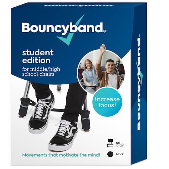 Bouncyband&#xAE; Black Band for Middle &#x26; High School Chairs